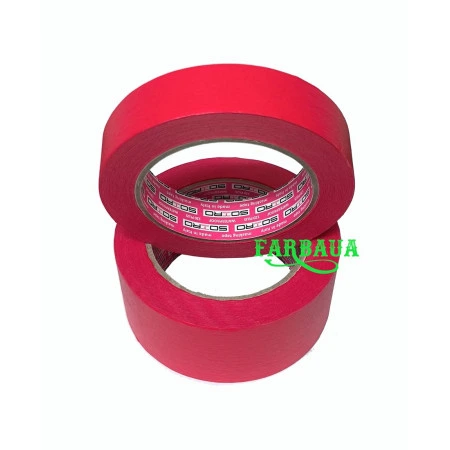 Стрічка малярська SOTRO WATERPROOF 120°C PLUS червона Стрічка малярська SOTRO WATERPROOF 120°C PLUS червона
