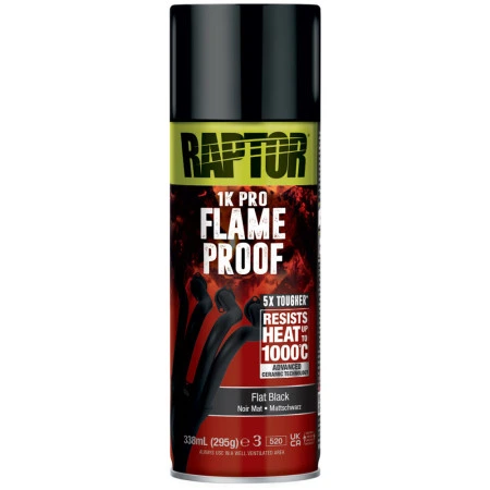 Професійна термостійка фарба до 1000°C U-POL 1K RAPTOR Flameproof в аерозолі Професійна термостійка фарба до 1000°C U-POL 1K RAPTOR Flameproof в аерозолі