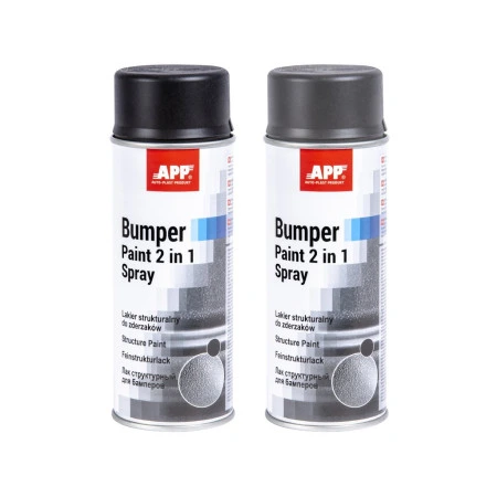 Структурна аерозольна фарба для бампера APP Bumper Paint 2 in 1 Spray