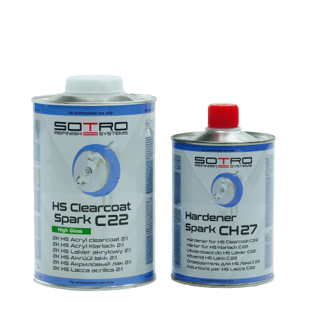 Лак акриловий прозорий Sotro Acryl Clearcoat Spark C22 HS 2:1